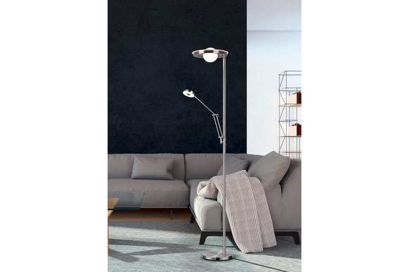 Golvlampa TRIO Barrie Borstad stål - Borstad stål - Belysning & el - Inomhusbelysning & lampor - Sovrumslampa