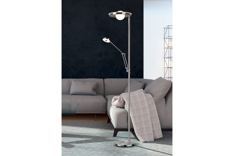 Golvlampa TRIO Barrie Borstad stål - Borstad stål - Belysning & el - Inomhusbelysning & lampor - Sovrumslampa