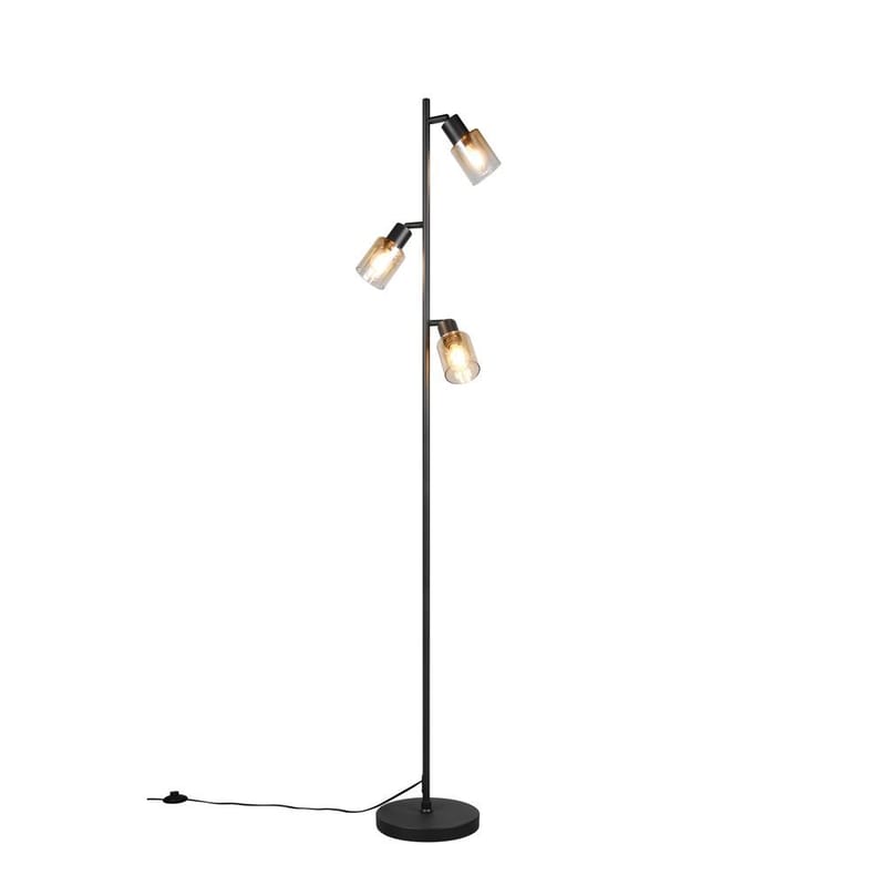 Golvlampa TRIO Cadiz - Mattsvart/Bärnsten - Belysning & el - Inomhusbelysning & lampor - Sovrumslampa