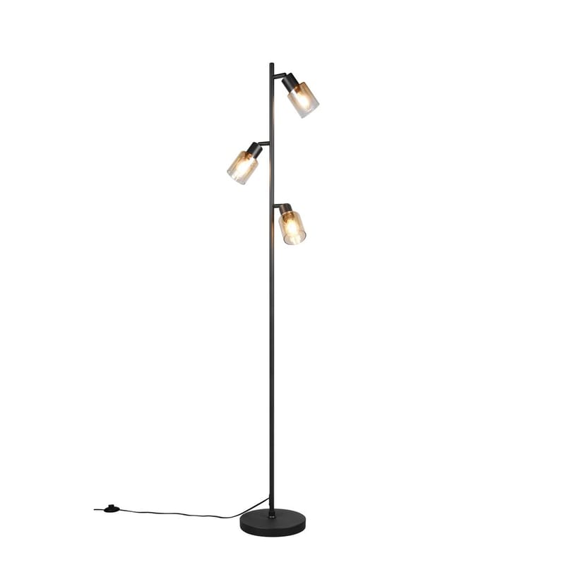 Golvlampa TRIO Cadiz - Mattsvart/Bärnsten - Belysning & el - Inomhusbelysning & lampor - Sovrumslampa