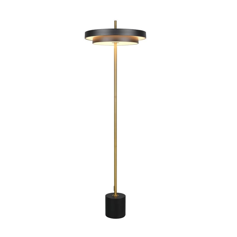 Golvlampa TRIO Keaton - Mattsvart/Mässing - Belysning & el - Inomhusbelysning & lampor - Sovrumslampa