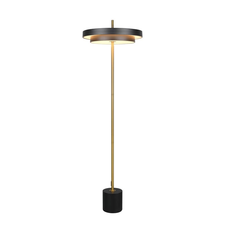 Golvlampa TRIO Keaton - Mattsvart/Mässing - Belysning & el - Inomhusbelysning & lampor - Sovrumslampa