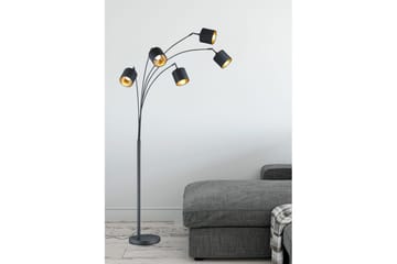 Golvlampa TRIO Tommy Böjd Mattsvart - Mattsvart - Belysning & el - Inomhusbelysning & lampor - Sovrumslampa