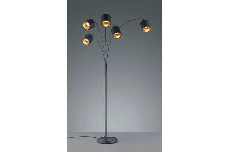 Golvlampa TRIO Tommy Böjd Mattsvart - Mattsvart - Belysning & el - Inomhusbelysning & lampor - Sovrumslampa