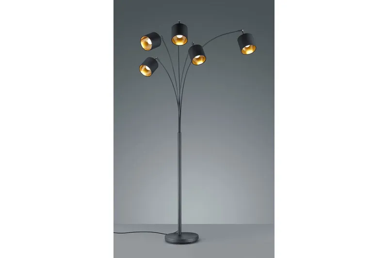 Golvlampa TRIO Tommy Böjd Mattsvart - Mattsvart - Belysning & el - Inomhusbelysning & lampor - Sovrumslampa
