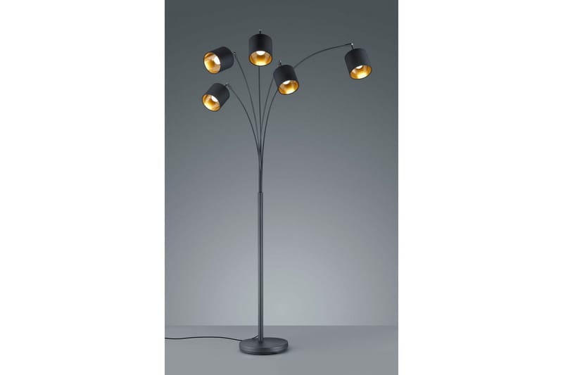 Golvlampa TRIO Tommy Böjd Mattsvart - Mattsvart - Belysning & el - Inomhusbelysning & lampor - Sovrumslampa