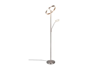 Golvlampa TRIO Willis Borstad stål - Borstad stål - Belysning & el - Inomhusbelysning & lampor - Golvlampa - Tvåarmad golvlampa