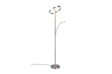 Golvlampa TRIO Willis Borstad stål - Borstad stål - Belysning & el - Inomhusbelysning & lampor - Golvlampa - Tvåarmad golvlampa