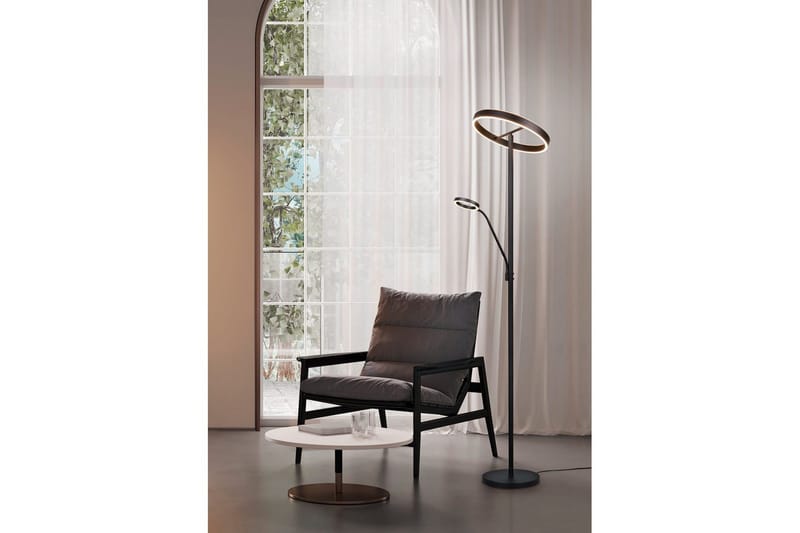 Golvlampa TRIO Willis Mattsvart - Mattsvart - Belysning & el - Inomhusbelysning & lampor - Sovrumslampa