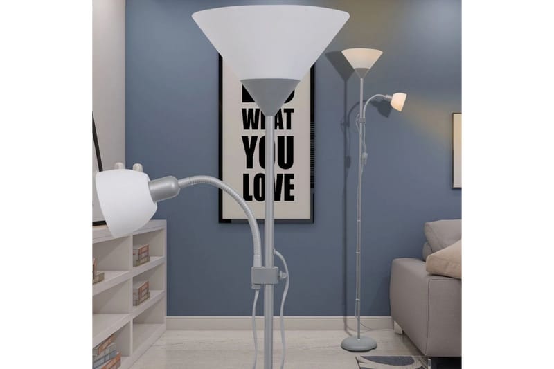 Golvlampa grå - Grå - Belysning & el - Inomhusbelysning & lampor - Golvlampa - Uplight golvlampa