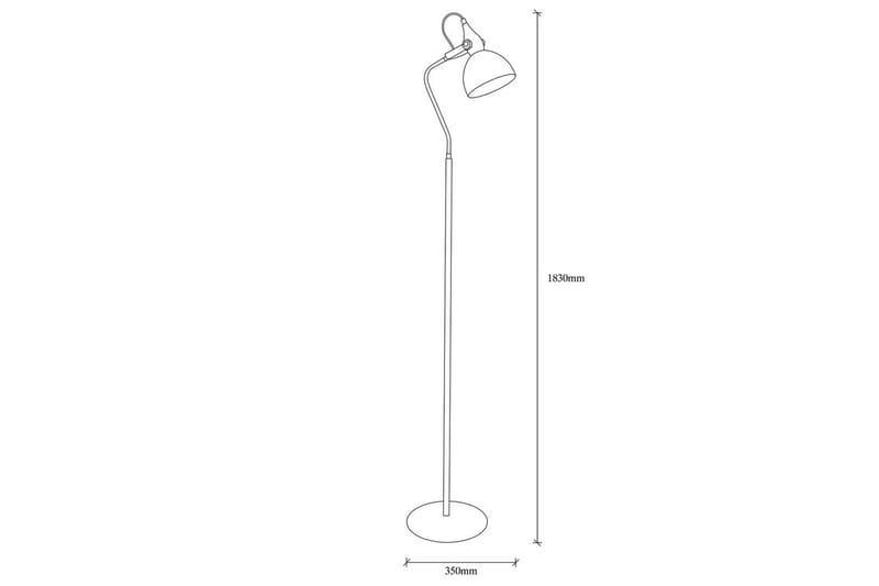 Golvlampa Zinra Svart / Rany - 35 x 30 cm - Belysning & el - Inomhusbelysning & lampor - Sovrumslampa