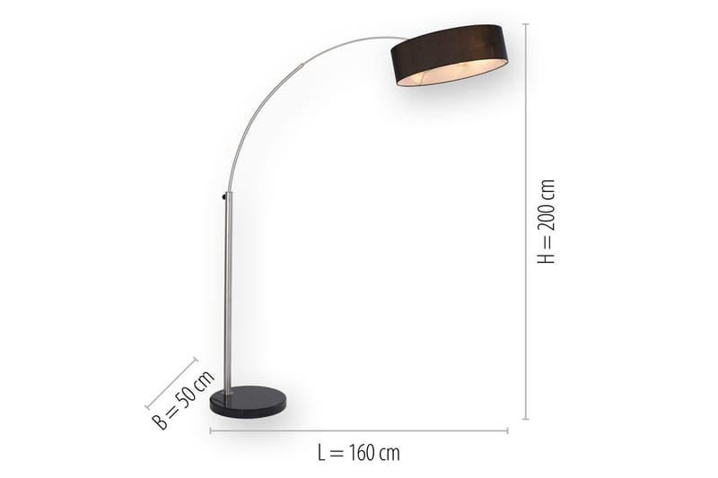 Golvlampa Petro - 50x200x160 cm - Belysning & el - Inomhusbelysning & lampor - Sovrumslampa