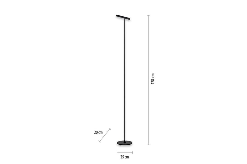Golvlampa Pure Tutua - 20x178x27 cm - Belysning & el - Inomhusbelysning & lampor - Sovrumslampa