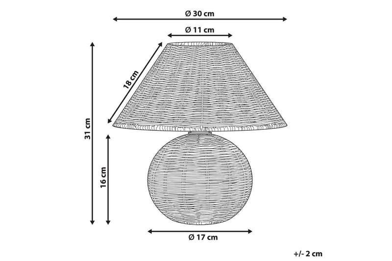 Gyarki Bordslampa 31 cm E27 - Naturlig - Belysning & el - Inomhusbelysning & lampor - Fönsterlampa - Fönsterlampa på fot