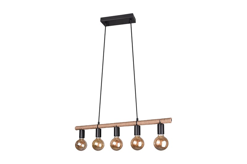 Einar Taklampa 5L E27 mattsvart/ sisal - Matt svart/Sisal - Belysning & el - Inomhusbelysning & lampor - Kökslampa - Taklampa kök