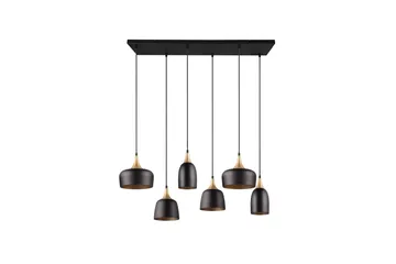 Chiraz Taklampa 6L E27 mattsvart/ mattmässing - Matt svart/Matt mässing - Belysning & el - Inomhusbelysning & lampor - Kökslampa - Taklampa kök