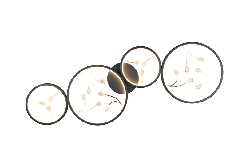 Groovy LED Plafond 4L mattsvart/ guld - Matt svart/Guld - Belysning & el - Inomhusbelysning & lampor - Kökslampa - Taklampa kök