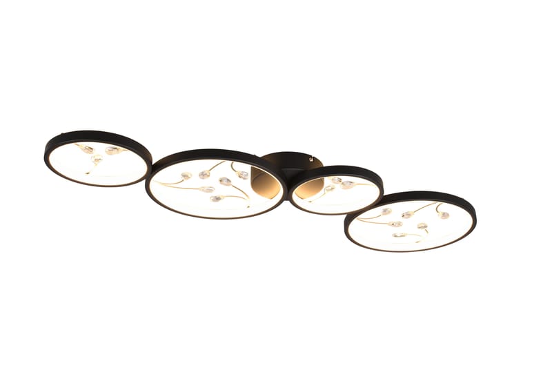 Groovy LED Plafond 4L mattsvart/ guld - Matt svart/Guld - Belysning & el - Inomhusbelysning & lampor - Kökslampa - Taklampa kök