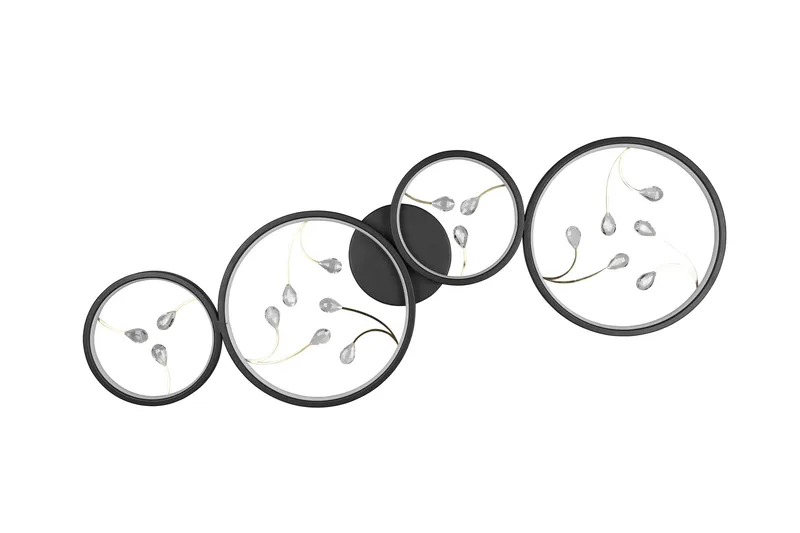 Groovy LED Plafond 4L mattsvart/ guld - Matt svart/Guld - Belysning & el - Inomhusbelysning & lampor - Kökslampa - Taklampa kök