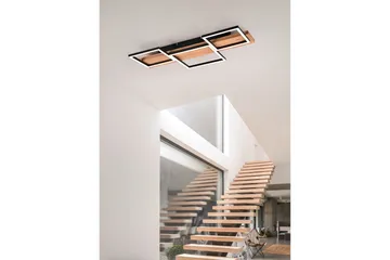 Harper LED Plafond 65 cm mattsvart/ trä - Trä - Belysning & el - Inomhusbelysning & lampor - Kökslampa - Taklampa kök