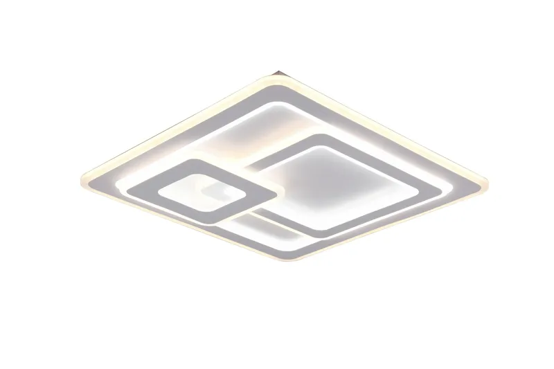 Mita LED Plafond square mattvit, Matt vit
