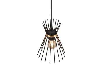 Rod Taklampa 1L E27 svart/ guld - Svart/Guld - Belysning & el - Inomhusbelysning & lampor - Kökslampa - Taklampa kök