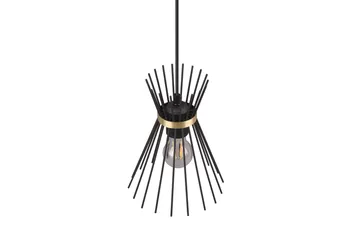 Rod Taklampa 1L E27 svart/ guld - Svart/Guld - Belysning & el - Inomhusbelysning & lampor - Kökslampa - Taklampa kök