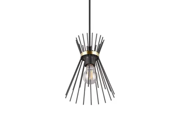Rod Taklampa 1L E27 svart/ guld - Svart/Guld - Belysning & el - Inomhusbelysning & lampor - Kökslampa - Taklampa kök