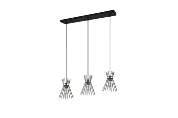 Rod Taklampa 3L E27 svart/ guld - Svart/Guld - Belysning & el - Inomhusbelysning & lampor - Kökslampa - Taklampa kök