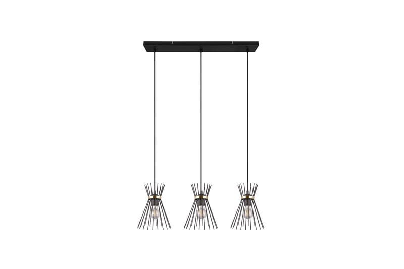 Rod Taklampa 3L E27 svart/ guld - Svart/Guld - Belysning & el - Inomhusbelysning & lampor - Kökslampa - Taklampa kök