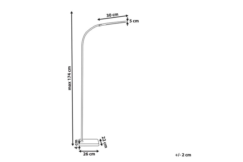 Kaloma Golvlampa 174 cm - Svart - Belysning & el - Inomhusbelysning & lampor - Sovrumslampa