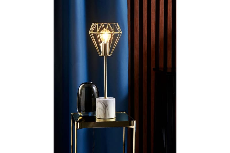 Kasik Bordslampa 49 cm E27 - Mässing/Vit - Belysning & el - Inomhusbelysning & lampor - Fönsterlampa - Fönsterlampa på fot