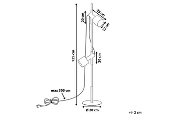 Kastoy Golvlampa 125 cm - Flerfärgad - Belysning & el - Inomhusbelysning & lampor - Golvlampa - Tvåarmad golvlampa