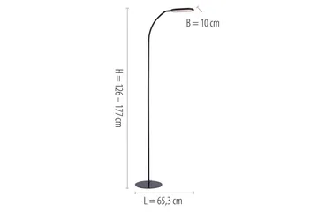 Kelly Just Light Golvlampa - Black - Belysning & el - Inomhusbelysning & lampor - Sovrumslampa