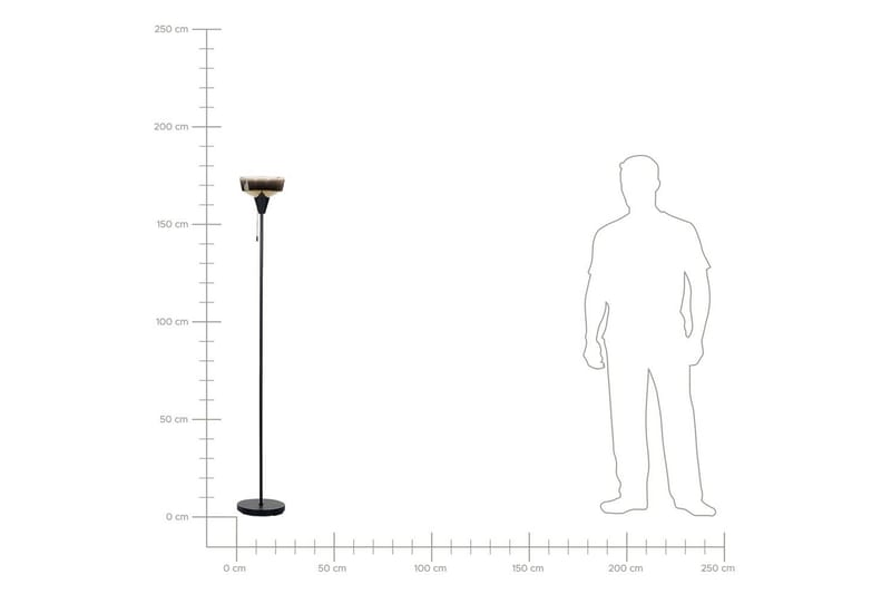 Krokve Golvlampa 175 cm - Svart/Ljusbrun - Belysning & el - Inomhusbelysning & lampor - Sovrumslampa