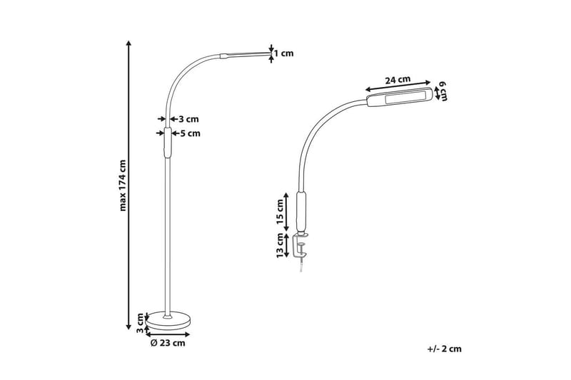 Kytla LED Golvlampa 174 cm - Svart - Belysning & el - Inomhusbelysning & lampor - Sovrumslampa
