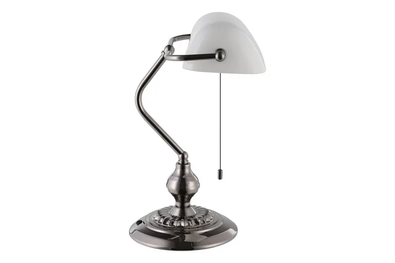 Bordslampa Eglo Banker Nickel Vit - Vit - Belysning & el - Inomhusbelysning & lampor - Bordslampor - Skrivbordslampa