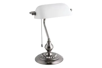 Bordslampa Eglo Banker Nickel Vit - Vit - Belysning & el - Inomhusbelysning & lampor - Bordslampor - Skrivbordslampa