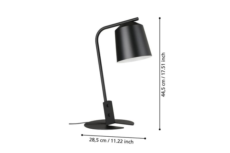 Bordslampa Eglo Oneda - Svart/Vit - Belysning & el - Inomhusbelysning & lampor - Bordslampor - Skrivbordslampa