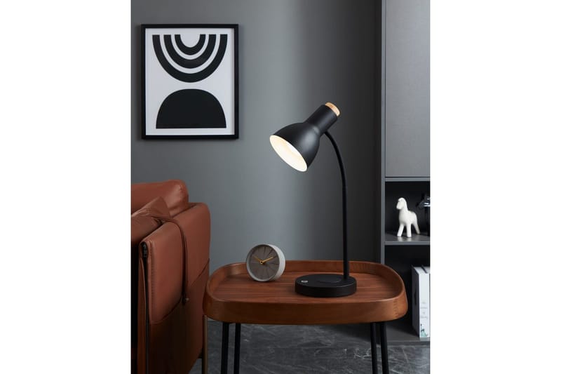 Bordslampa Eglo Veradal-Qi med Touch - Svart/Brun - Belysning & el - Inomhusbelysning & lampor - Bordslampor - Skrivbordslampa