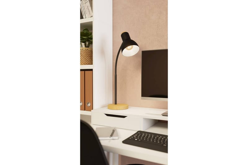 Bordslampa Eglo Veradal Svart, Brun - Svart/Brun - Belysning & el - Inomhusbelysning & lampor - Bordslampor - Skrivbordslampa