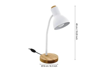 Bordslampa Eglo Veradal Vit, Brun - Vit/Brun - Belysning & el - Inomhusbelysning & lampor - Bordslampor - Skrivbordslampa