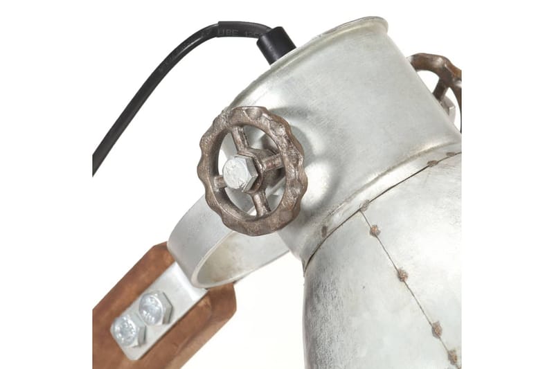 Skrivbordslampa industriell silver rund 58x18x90 cm E27 - be Basic - Belysning & el - Inomhusbelysning & lampor - Bordslampor - Skrivbordslampa