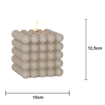 LED Blockljus Flamme Dot 10x12,5 cm - Beige - Belysning & el - Inomhusbelysning & lampor - Dekorationsbelysning
