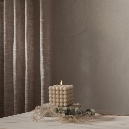 LED Blockljus Flamme Dot 10x12,5 cm - Beige - Belysning & el - Inomhusbelysning & lampor - Dekorationsbelysning