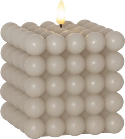 LED Blockljus Flamme Dot 10x12,5 cm - Beige - Belysning & el - Inomhusbelysning & lampor - Dekorationsbelysning