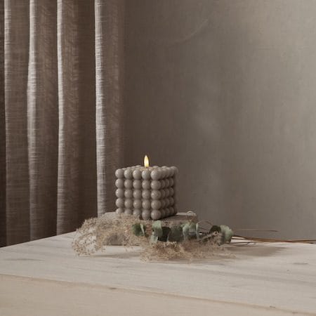 LED Blockljus Flamme Dot 10x12,5 cm - Grå - Belysning & el - Inomhusbelysning & lampor - Dekorationsbelysning