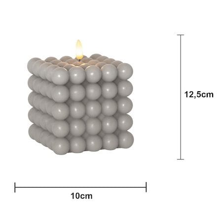LED Blockljus Flamme Dot 10x12,5 cm - Grå - Belysning & el - Inomhusbelysning & lampor - Dekorationsbelysning