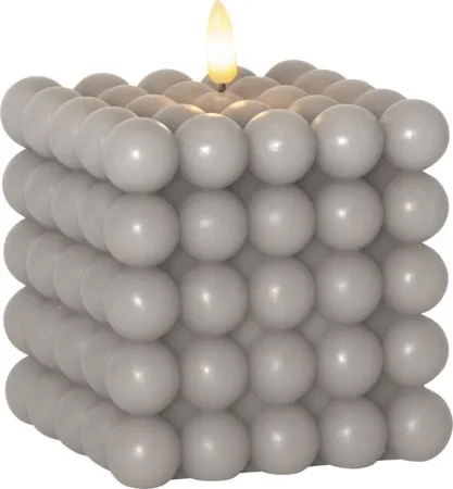 LED Blockljus Flamme Dot 10x12,5 cm - Grå - Belysning & el - Inomhusbelysning & lampor - Dekorationsbelysning