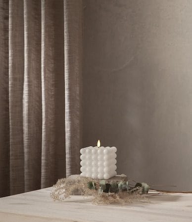 LED Blockljus Flamme Dot 10x12,5 cm - Vit - Belysning & el - Inomhusbelysning & lampor - Dekorationsbelysning